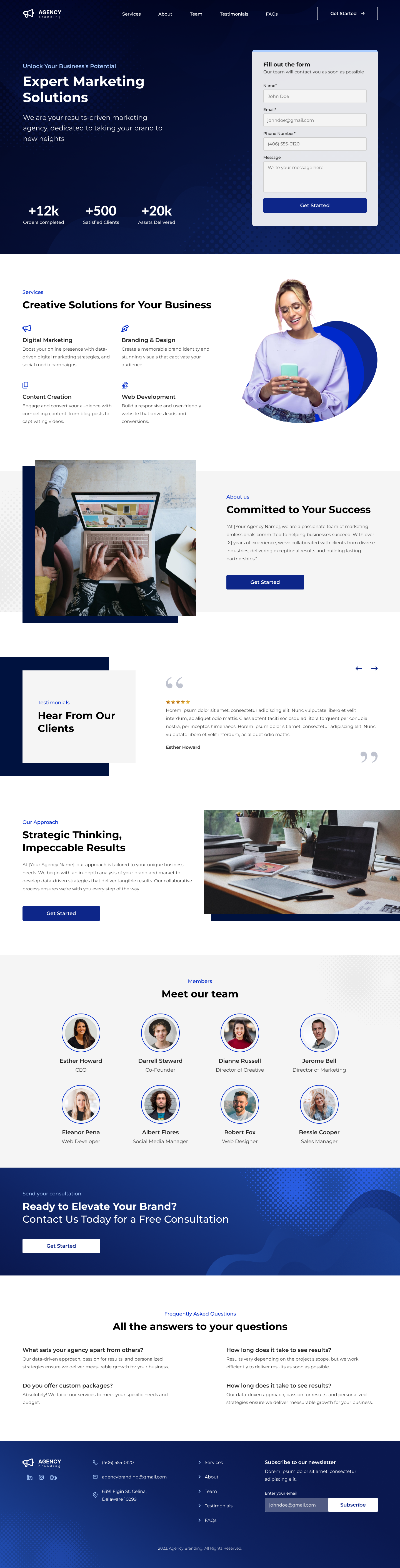 Marketing Website Template Kit - Homepage